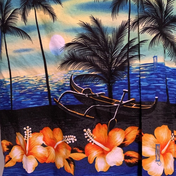 Hawaiian Togs blue sunset paradise shirt Sz M - Picture 3 of 8